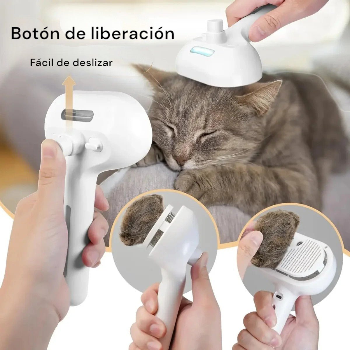 Peine Mágico – Suavidad y Autolimpieza en un Click para mascotas - Wufiro