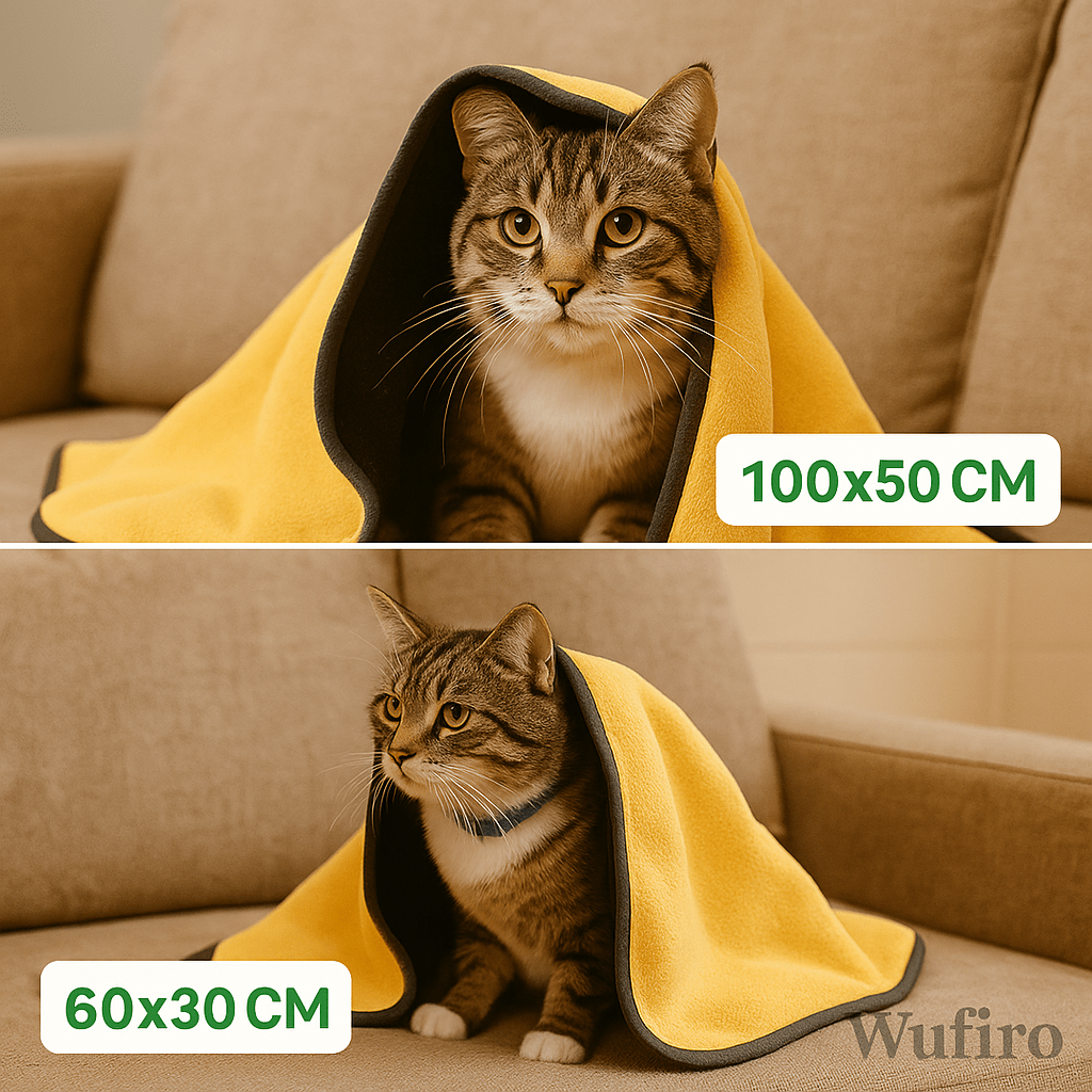 Toalla Suave de Secado Rápido – Mimos Post Baño para mascotas - Wufiro