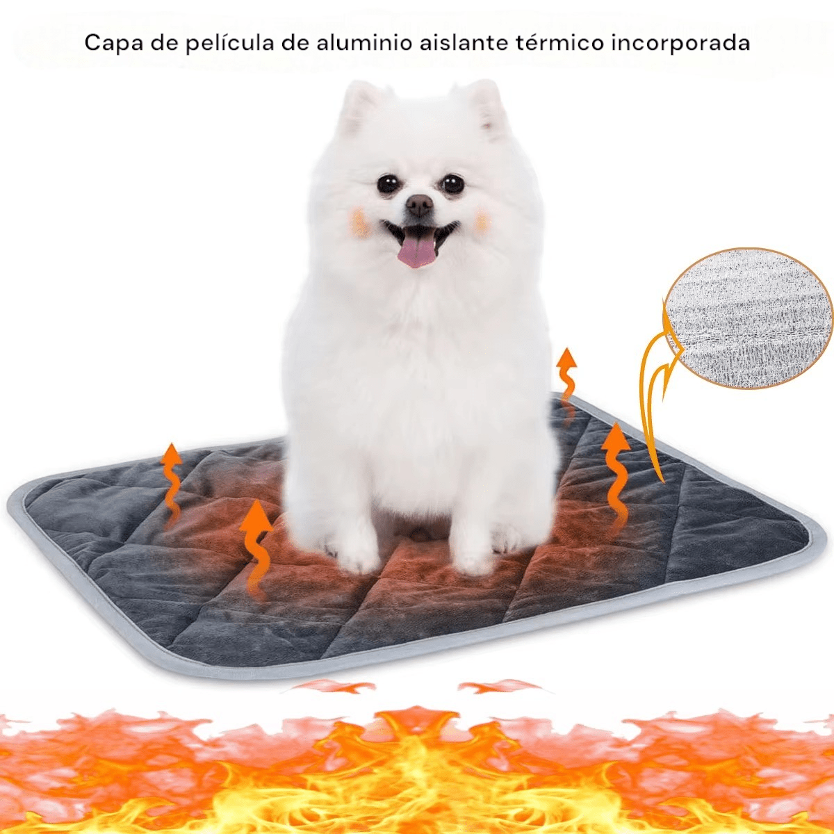 Alfombra Autocalentable para Mascotas - Antideslizante, Lavable y Suave para mascotas - Wufiro