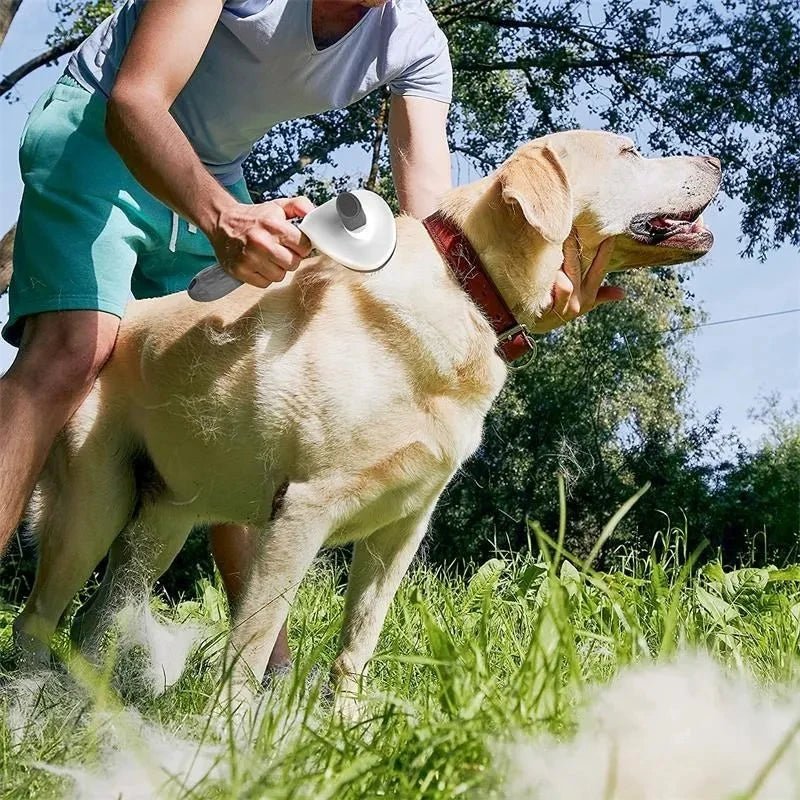 Cepillo Quitapelos para Perros y Gatos - Mango Ergonómico y Autolimpieza para mascotas - Wufiro