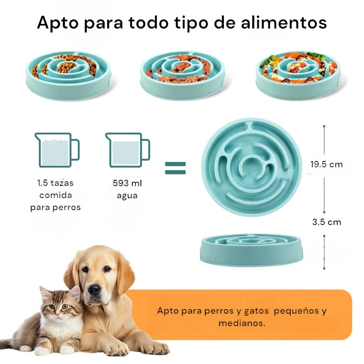 Cuenco Laberinto – Come Despacio, Vive Mejor para mascotas - Wufiro